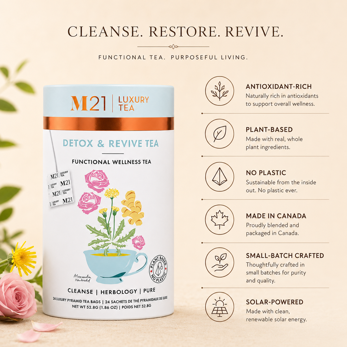 Detox & Revive Herbal Tea | 3-Can Set